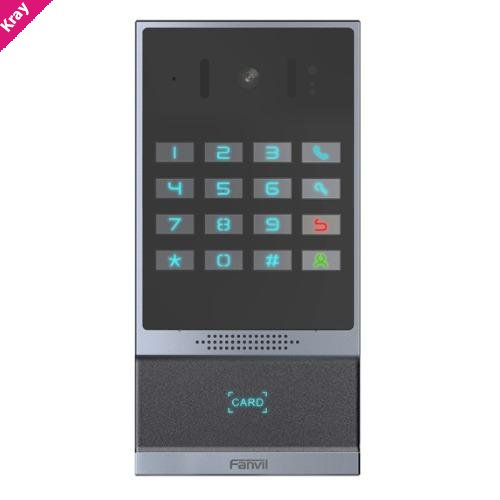 Fanvil i64‑2 Wire is a rugged SIP video door phone, for secure access control, uses Power Line Communicati technology to transmit both power and data