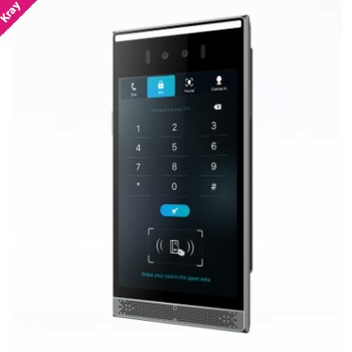 Fanvil i68 face recognition door phone,8-inch IPS touch control,2MP cam w/ night vision,IP66 weatherproof, IK07 vandal resistance, built-in 2w speaker