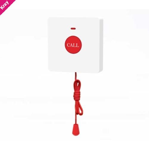 Fanvil KT30 compact wireless emergency button, IP65 waterproof protection, 2-meter pull cord,  433MHz wireless transmission