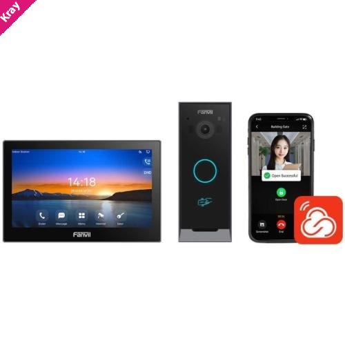 Fanvil VIK‑01 complete video intercom kit bundles the i504W, i60 video door phone, Fanvil Link mobile app, offering HD video calls, multiple access