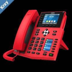 Fanvil X5URED High End Enterprise IP Phone  3.5 Colour Screen 16 Lines 40 x DSS Buttons Dual Gigabit NICBluetooth  2 Years Warranty  RED