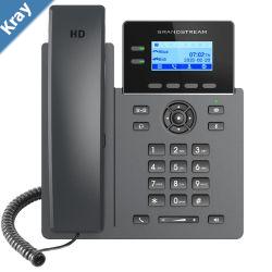 Grandstream GRP2602P Carrier Grade 2 Line IP Phone 4 SIP Accounts 132x48 Backlit Screen HD Audio Powerable Via POE 5 way Conference  1Yr Wty