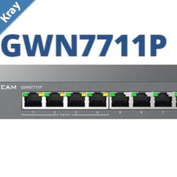 Grandstream GWN7711P Layer 2Lite Managed Switch 8 x GigE 4 x PoEPoE or24VDC Output Mode