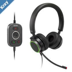 SNOM A330D Headset Wired Duo HD Audio Quality Remote Control Ideal For Videotelephony