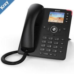 SNOM D713 IP Desk Phone HD Audio PoE TFT Liquid Crystal Display LCD Headset Connectable Include SnomA100M and Snom A100D