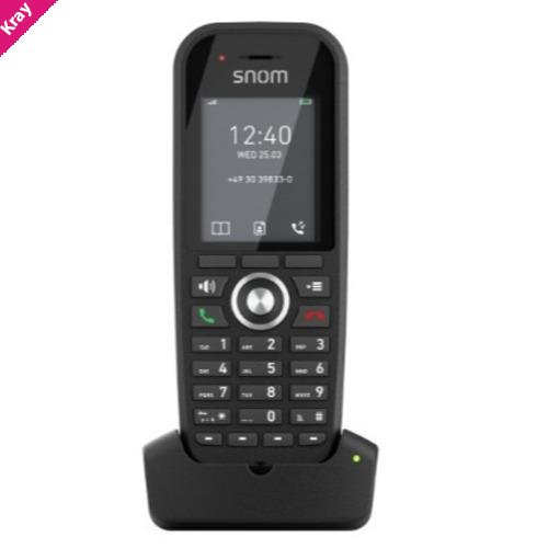 Snom M30 DECT Handset (UK), large colour display, crystal‑clear HD audio, Up to 22 hours of talk time,