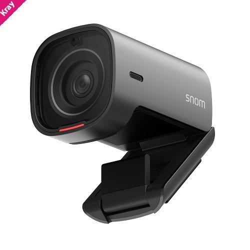 Snom V420 4K webcam, 8MP sensor, 4K@30fps, beamforming microphone array, 3 microphones, USB-C, Zoom, Teams, Webex, Google Meet compatible
