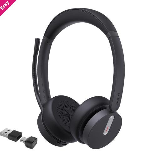 Yealink BH70 Bluetooth Wireless Stereo Headset UC, BT51 C Dongle with A Adapter, 3-Mic Noise Cancellation, 35 Hours Talk Time, Comfort Wearing