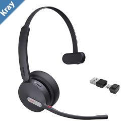 Yealink BH70 Bluetooth Wireless Mono Headset Microsoft Teams 3 mic noise cancellation Talk time up to 35h BT51 C Dongle with Type A Adaper