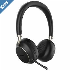 Yealink BH76UCBL Bluetooth Wireless Stereo Headset Black ANC USBA USB Cable Charging only Rectractable Microphone 35 hours battery life