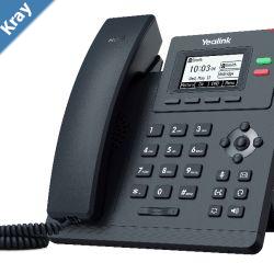 Yealink T31G 2 Line IP phone 132x64 LCD Dual Gigabit Ports PoE. No Power Adapter included