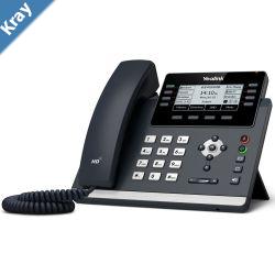 Yealink T43U 12 Line IP phone 3.7 360x160 pixel Graphical LCD with backlight Dual USB Ports POE Support Wall Mountable  T42S 