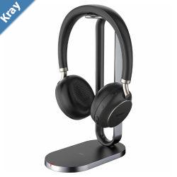 Yealink TEAMSBH76CHBLC Teams Certified Bluetooth Wireless Stereo Headset Black ANC USBC Includes Charging Stand Rectractable Microphone 35
