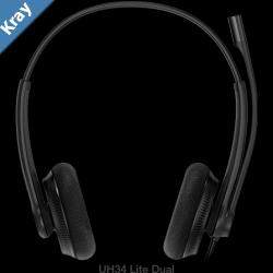 Yealink UH34 Lite Dual Ear Wideband Noise Cancelling Microphone  USB Connection Foam Ear Cushions Designed for Microsoft Teams