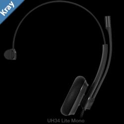 Yealink UH34 Lite Mono Wideband Noise Cancelling Microphone  USB Connection Foam Ear Cushions Designed for Microsoft Teams