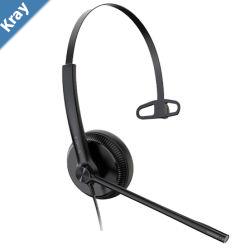 Yealink UH34SEMUCC Wideband Noise Cancelling Headset USBC and 3.5mm Leather Ear Piece YHC20 Controller with UC Button Mono