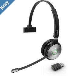 Yealink WH62 Mono UC DECT Wireless Headset WDD60 DECT Dongle USB Charging Cable Carry Pouch Busylight On Headset EOS