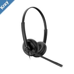 Yealink YHS34 Dual Wideband NoiseCanceling Headset Binaural Ear RJ9 QD Cord Leather Ear Piece Hearing Protection