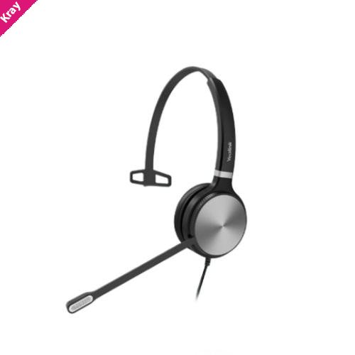 Yealink YHS36 E2 DUAL, Wideband Headset for IP phone, Monaural Ear, RJ9 Headset Jack, Noise-canceling Microphone, Hearing Protection, Leather Ear C.