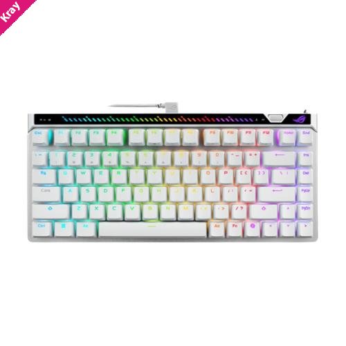 ASUS M705 ROG Falchion Ace 75 HE Gaming Keyboard - WHITE, HFXV2Magnetic, USB2.0TypeC, 75%,8000Hz, 0.125ms, Windows10/11, GearLink