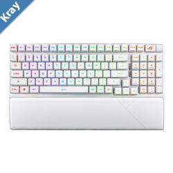 ASUS ROG Strix Scope II 96 RX Wireless Keyboard White USBC BT 5.1 2.4GHz RGB PerKey NKRO 8000Hz 2m Cable AURA Sync ASUS ROG Strix Scope II 96 RX Wireless Keyboard White USBC BT 5.1 2.4GHz RGB PerKey NKRO 8000Hz 2m Cable AURA Sync