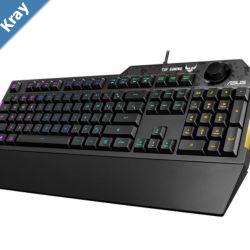 ASUS RA04 TUF GAMING K1 RGB Keyboard Volume Knob 19 Key Rollover Spill Resistance Programmable Keys ASUS RA04 TUF GAMING K1 RGB Keyboard Volume Knob 19 Key Rollover Spill Resistance Programmable Keys