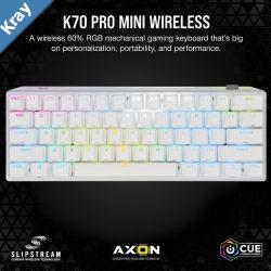 Corsair K70 PRO MINI WIRELESS RGB 60 Mechanical Gaming Keyboard Backlit RGB LED CHERRY MX SPEED Black White PBT Keycaps LS