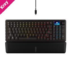 Corsair Vanguard 96 Mechanical Gaming Keyboard, CORSAIR MLX Plasma, 8kHz, NKRO, 8MB, USB3.0, magnetic wrist rest, MLX Plasma switches, wired