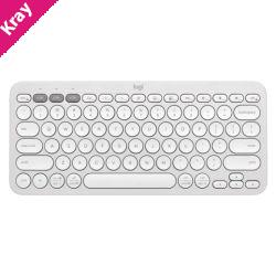 (LS) Logitech PEBBLE KEYS 2 K380S Slim, minimalist Bluetooth® Wireless Keyboard with customizable keys (Tonal White)