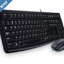 Logitech MK120 Keyboard  Mouse Combo Quiet typing and Spill resistant Highdefinition optical tracking Thin profile 3yr wty