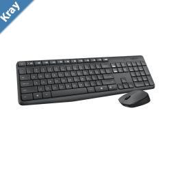 Logitech MK235 Wireless Keyboard and Mouse Combo 2.4GHz Wireless Compact Long Battery Life 8 Shortcut keys