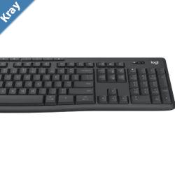 Logitech MK370 Wireless Keyboard and Mouse Combo for Business Silent Touch technology Smooth optical tracking