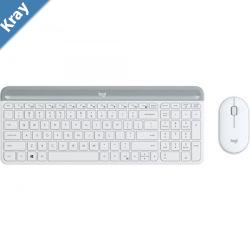 Logitech MK470 Slim Wireless Keyboard Mouse Combo Nano Receiver 1 Yr Warranty White