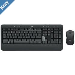 Logitech MK540 Advanced Wireless Keyboard  Mouse Combo   USB Receiver 10 Meter Wireless Connection Plug and Play Contoured Mouse 920008682