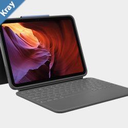 Logitech Rugged Folio Case for iPad 10th Gen  Oxford Grey