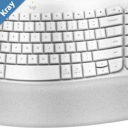 Logitech Ergo Series Wave Keys Wireless Ergonomic Keyboard Offwhite