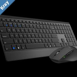 LS RAPOO 9500M Bluetooth  2.4G Wireless Multimode Keyboard Mouse Combo Black  1300DPI 4.5mm UltraSlim
