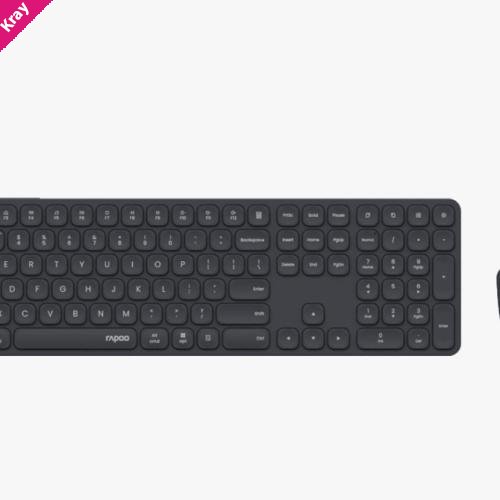 RAPOO 9560M Multi-mode Wireless Ultra-slim Mouse & Keyboard Combo