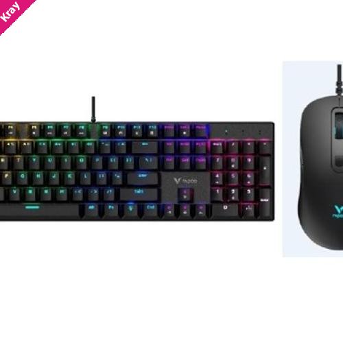 RAPOO V128S Backlit Mechanical Gaming Keyboard & Optical Gaming Mouse