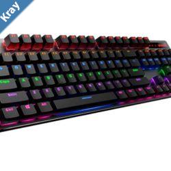 RAPOO V500 Pro Backlit Mechanical Gaming Keyboard Blue Switch  Spill Resistant Metal Cover Ideal for Entry Level Gamers