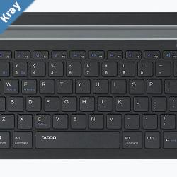 RAPOO XK100 Bluetooth Wireless Keyboard  Switch Between Multiple Devices Computer Compact and Stylish. Tablet and Smart Phone Mount SlotLS