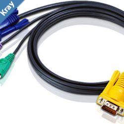 Aten KVM Cable 1.2m with VGA  PS2 to 3in1 SPHD to suit CS7xE CS13xx CS17xxA CS17xxi CL5xxx CL10xx KL91xx KN91xx
