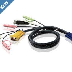 Aten KVM Cable 3m with VGA USB  Audio to 3in1 SPHD  Audio to suit CS173xB CS173xA CS175x LS