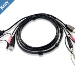 Aten KVM Cable 1.8m with HDMI USB  Audio to HDMI USB  Audio