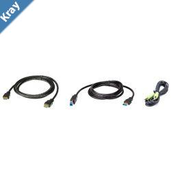 Aten 2L7D02UHX3 KVM Cable 1.8m with HDMI USB  Audio to HDMI USB  Audio