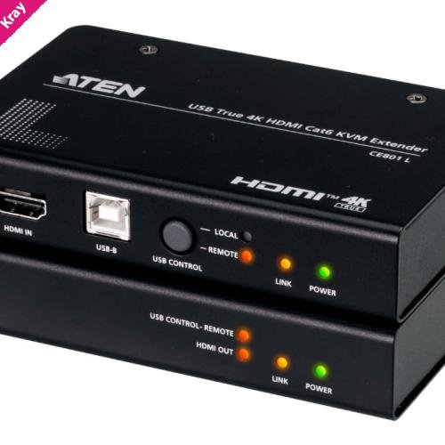 ATEN USB True 4K HDMI Cat 6 KVM Extender (4K @ 70 m)