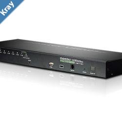 Aten 8 Port Rackmount USBPS2 VGA KVMP Over IP Switch with USB 2.0 Hub and Daisy Chain