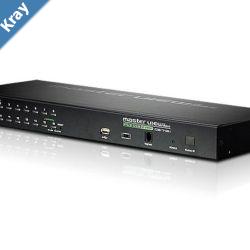 Aten 16 Port Rackmount USBPS2 VGA KVMP Switch with USB 2.0 Hub and Daisy Chain