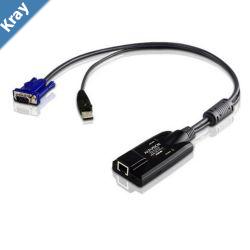 Aten KVM Cable Adapter with RJ45 to VGA  USB Supports Virtual Media