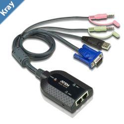 Aten VGA USB Virtual Media KVM Adapter with Audio Dual Output for KM series